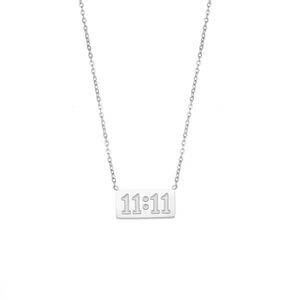 Harper 11:11 Silver Necklace ✨ NIB Water & Sweat Resistant Manifestation 16–18”